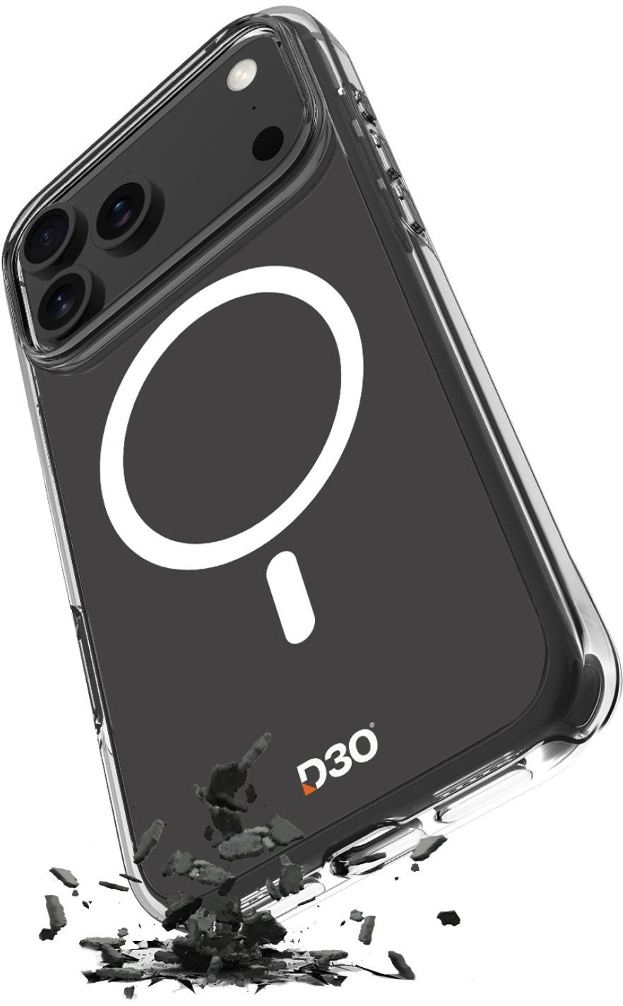 Etui Puro Impact Clear D3O TPU+PC kompatybilne z MagSafe na iPhone 17 Pro Max - przezroczyste