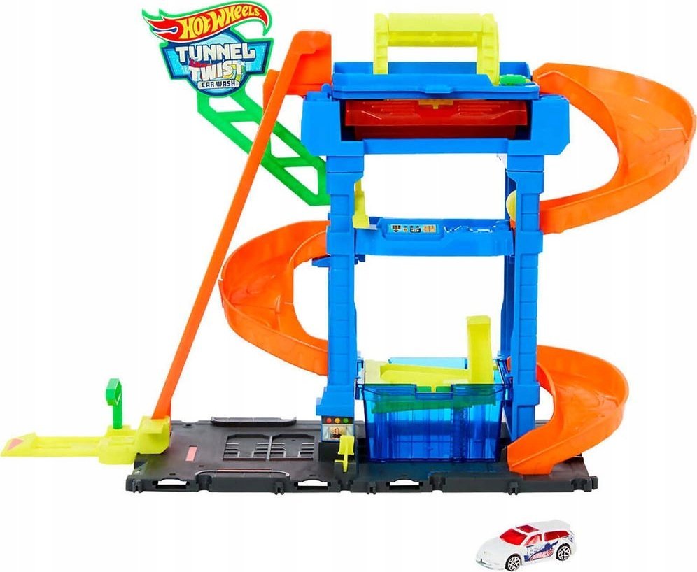 Mattel Hot Wheels City Tunnel Twist car wash, play building