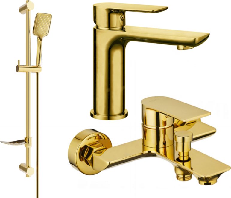 Mexen Mexen Alfa DF62 zestaw wannowy, złoty - 745703DF62-50