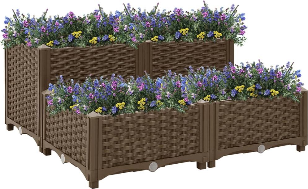 vidaXL Donica do podniesionej rabaty, 80x80x38 cm, polipropylen