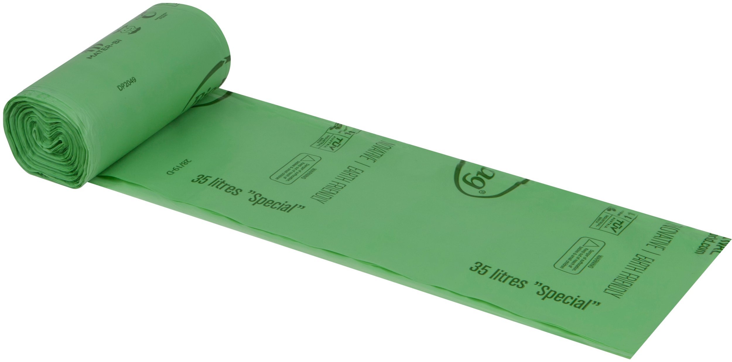 Komposterbare poser BioBag, 35 L, 58 x 77 cm, rulle a 25 stk.