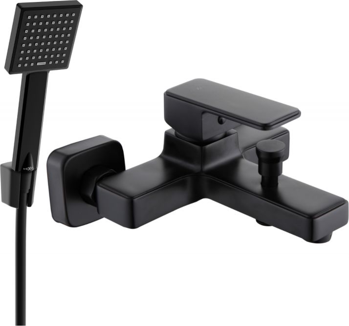 Bateria wannowa Mexen Mexen Cetus R45 bateria wannowa z zestawem prysznicowym, czarna - 74433R45-70