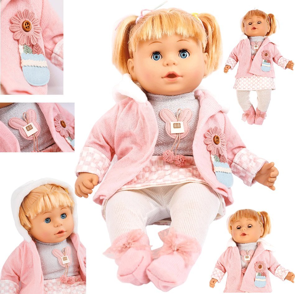 Swede Lalka Bobas Interaktywna Miękka 42cm dla Dziewczynek Śpiewa Mówi po Polsku