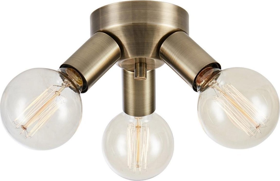 Lampa sufitowa Markslojd Lampa sufitowa potrójna Mazzo 108550 Markslojd ściemnialna złota