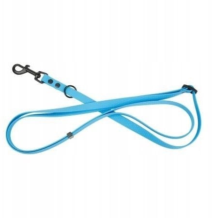 Smycz dla psa 3w1 z wytrzymałej gumy, niebieska, 16mm/1,00-1,80 m