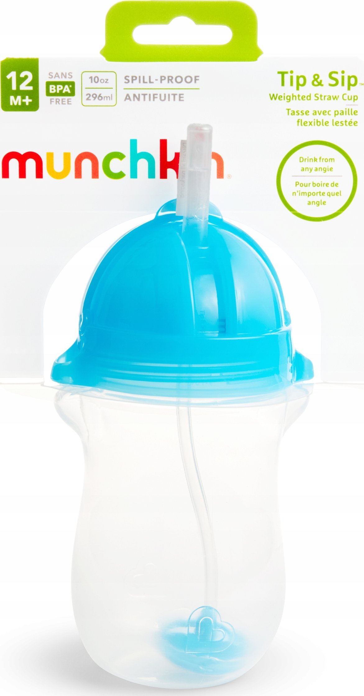Munchkin MUNCHKIN Any Angle Straw Cup, Blue, 12m+, 296ml, 01246101