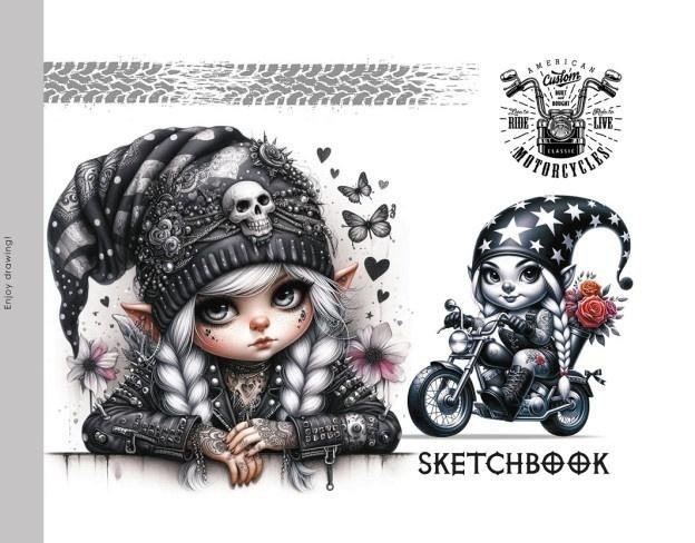 Szkicownik 200x143 24 stron 100g/m2 TW Gnomy