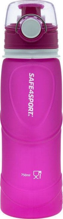 Safe4sport Butelka silikonowa składana 750 ml duża różowa