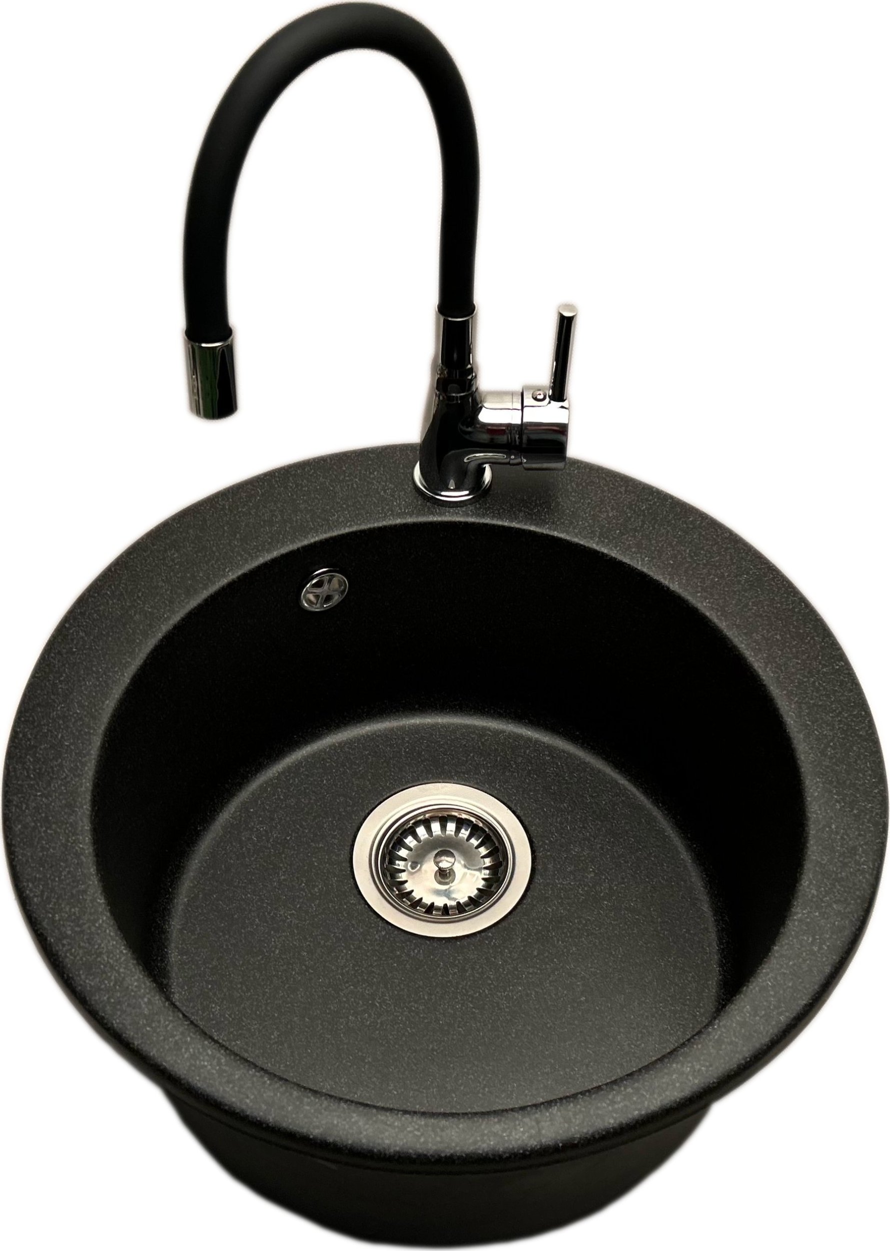 Zlewozmywak PREHNIT Zlewozmywak jednokomorowy VIVA grafit + bateria flex