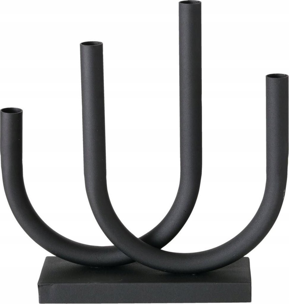 Boltze Metalowy świecznik Tonis, 34 x 33 cm, czarny