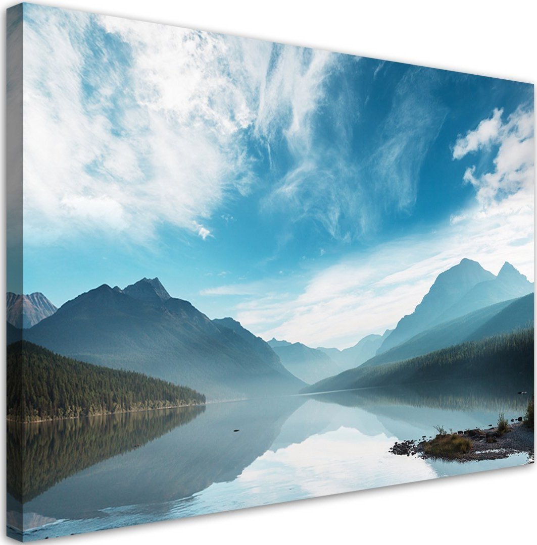 Feeby Obraz na płótnie, Jezioro na tle gór - 120x80