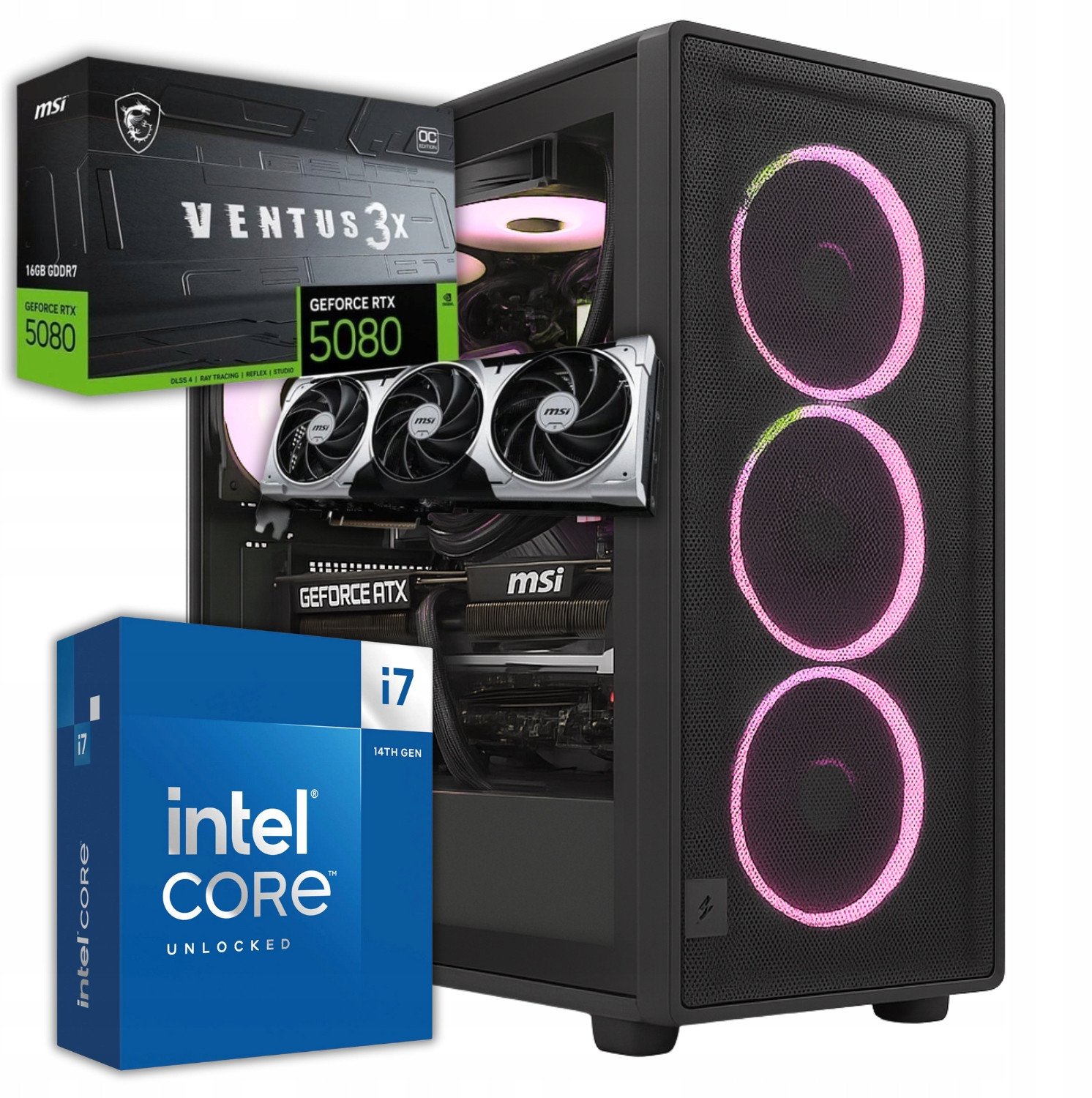 Komputer BSG Raptor V39 Intel Core i7 NVIDIA GeForce RTX 5080 32GB DDR5 1000GB SSD Windows 11