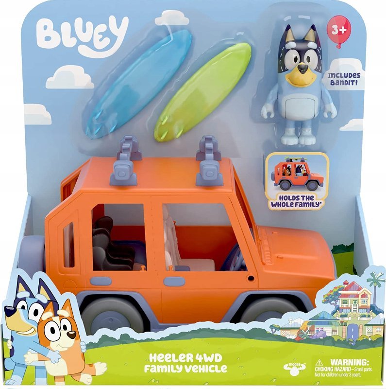 Figurka Tm Toys Bluey Blue - Zestaw Rodzinne auto + figurka pieska BLU13018
