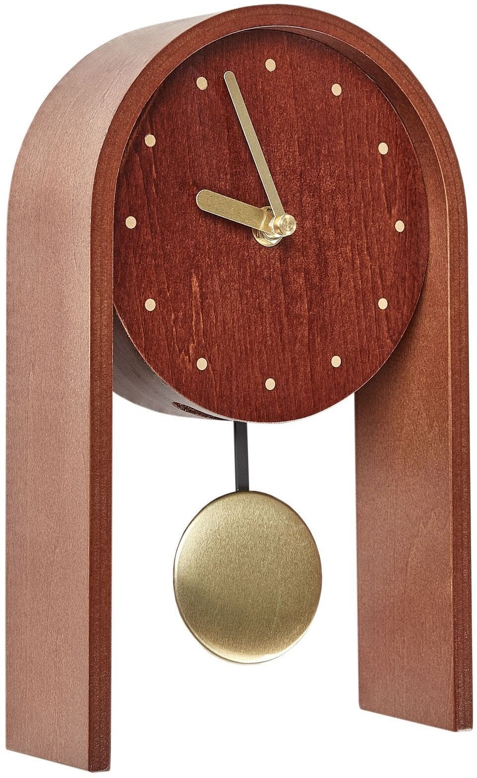 Beliani Zegar biurkowy FERDEN 15 cm Brązowy