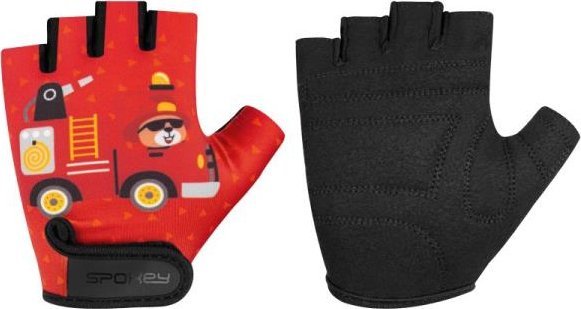 Spokey Rękawice rowerowe dziecięce S czerwone 941126