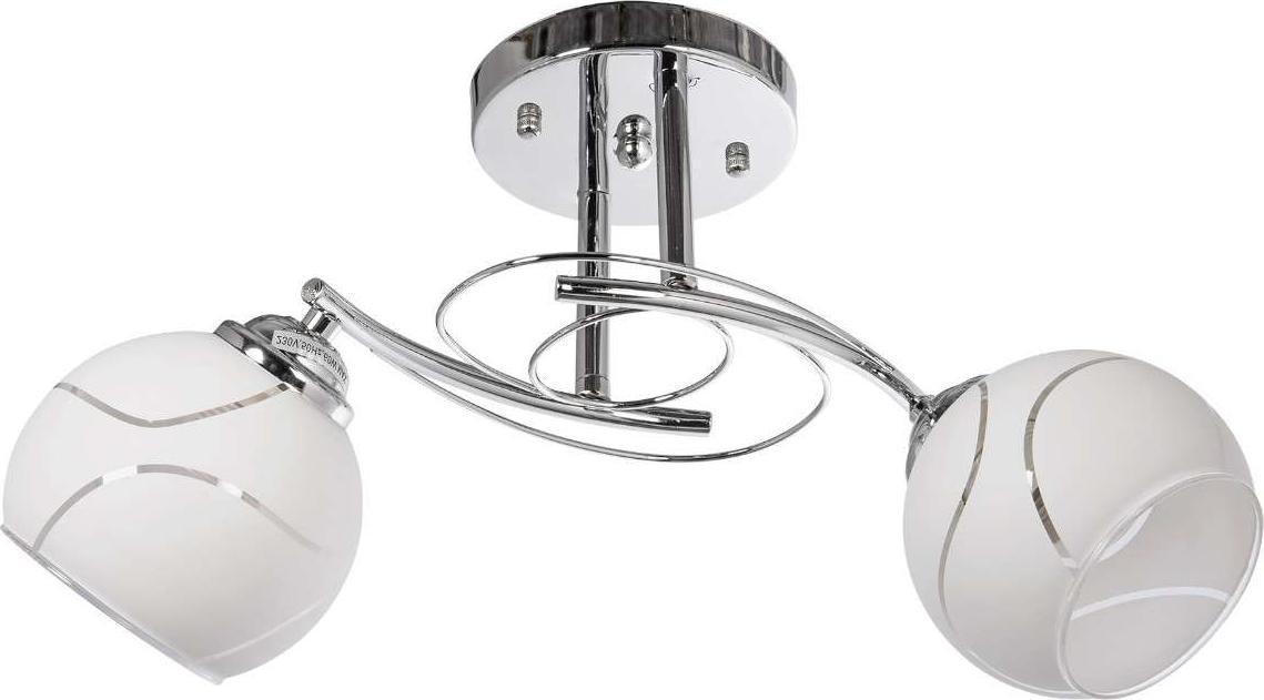 Lampa sufitowa VEN LAMPA sufitowa VEN W-C 0240/2 metalowa OPRAWA szklane klosze spirala chrom