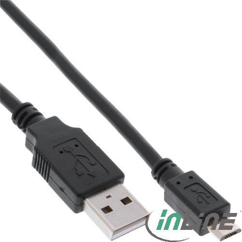 Kabel USB InLine USB-A - microUSB 2 m Czarny (31720Q)