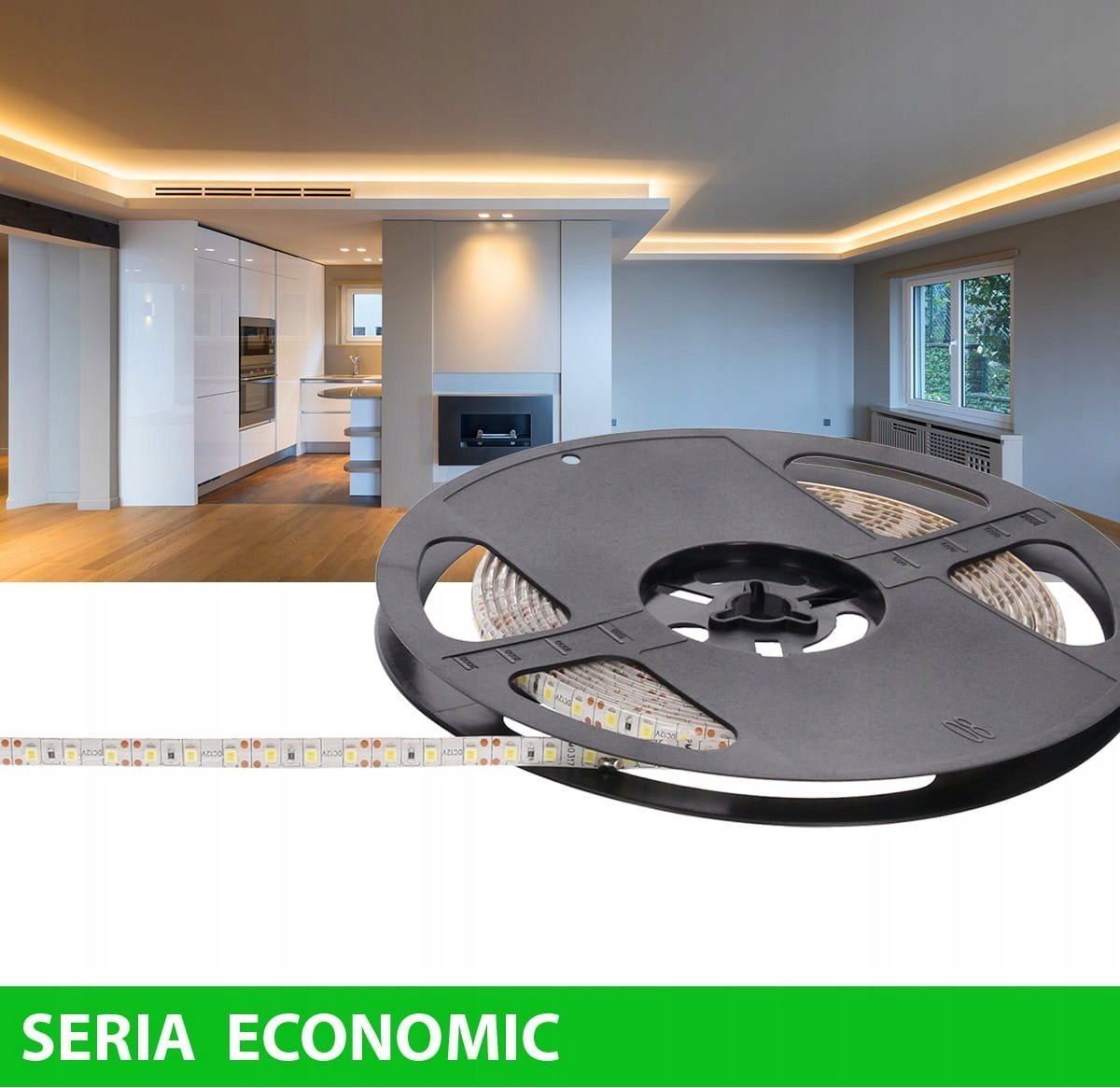 Taśma LED Prescot Prescot EH007-025-8-WW25 Taśma 120 LED Economic 12V SMD2835 9,6W/m 2800-3200K IP63