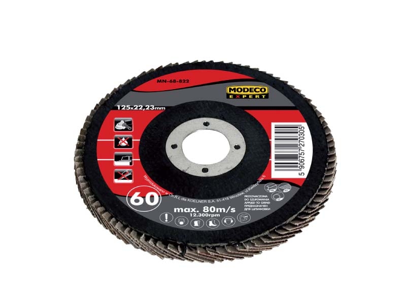 Modeco Ściernica listkowa talerzowa 125mm granulacja 80 10szt. - MN-68-823
