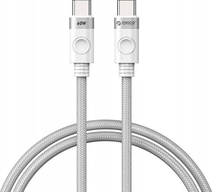 Kabel USB Orico USB-C - USB-C Biały (CDX-60CC-WH-BP-IP)
