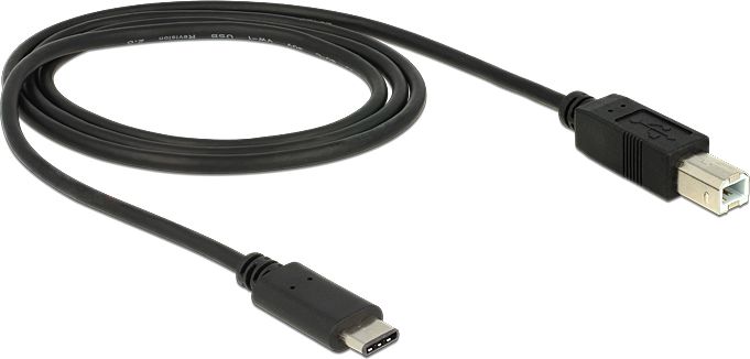 Kabel USB Delock USB-C - USB-B 1 m Czarny (83601)