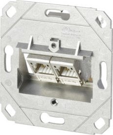 Metz METZ CONNECT C6Amodul 2-portowa puszka podtynkowa 180M, czysta biel RAL9010