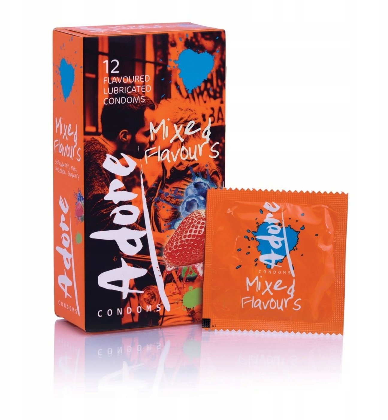 ADORE_Mixed Flavours prezerwatywy smakowe 4 smaki 12szt