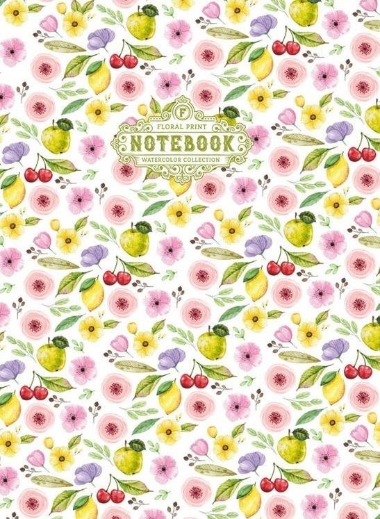 Fresh Notatnik ozdobny 64 strony kratka Kwiaty zielone