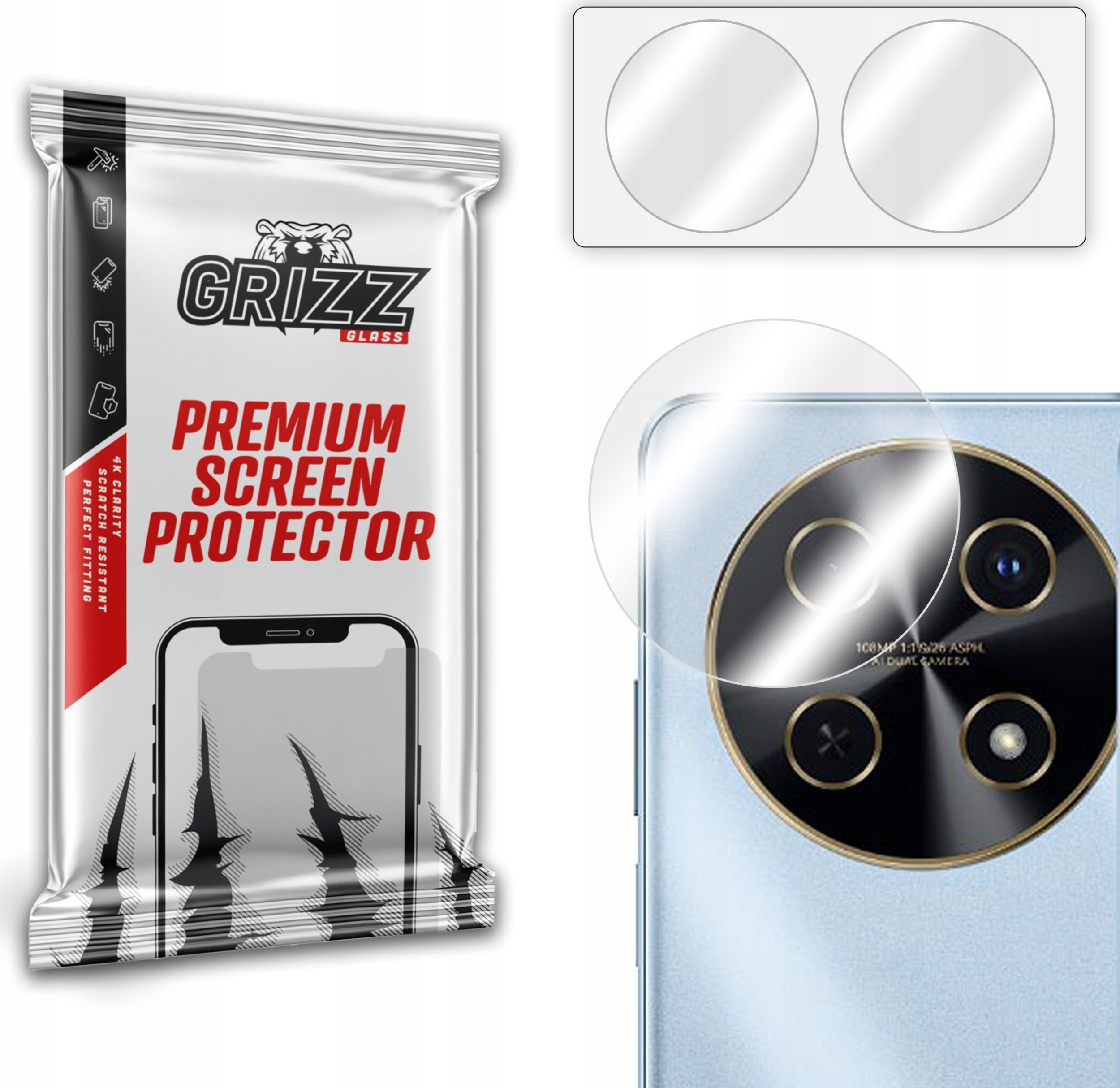 Szkło na aparat GrizzGlass HybridGlass Camera do Huawei Nova 13i