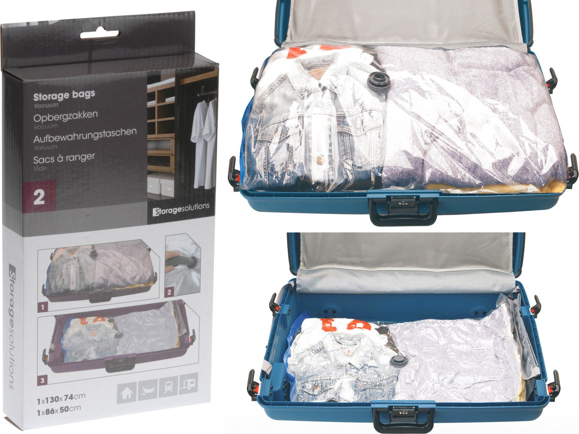 Storage Solutions Vakuuminiai maišai rūbams, 2 vnt