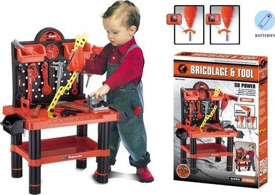 Ikonka Warsztat stolarski - stolik, klucze, piła