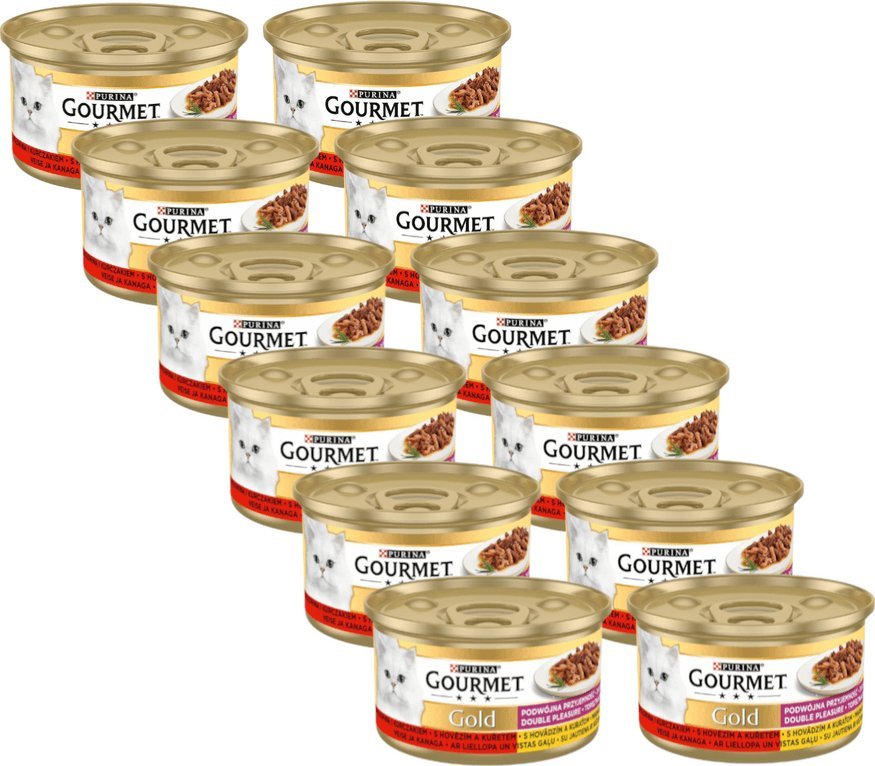 Purina Purina Gourmet Gold z wołowiną i kurczakiem w sosie 12x85g