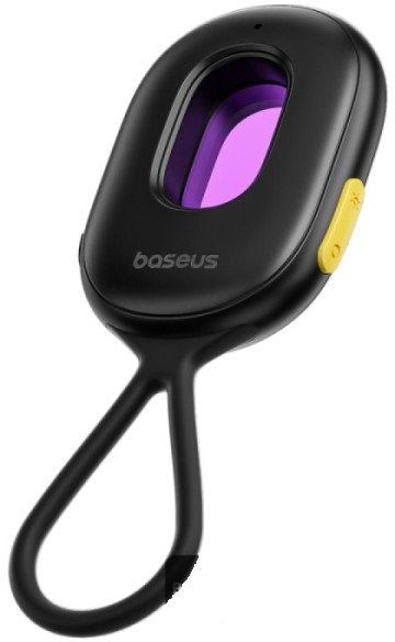 Wykrywacz ukrytych kamer Baseus Heyo Series II z alarmem i mini latarką + kabel Baseus Simple USB-A - USB-C – czarny