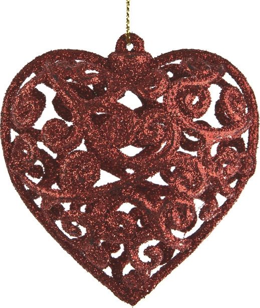 Witek Home 6x Bombka czerwona serce