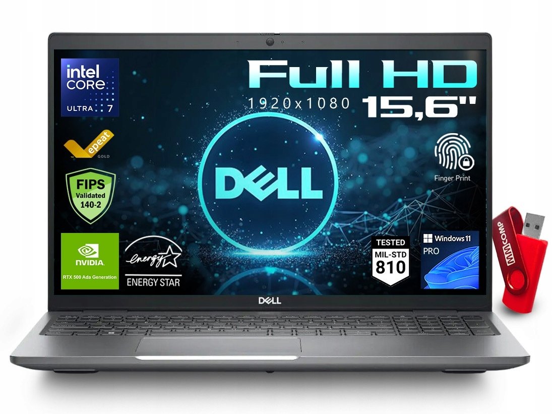 Laptop Dell Precision 3590 Core U7 16GB 2TB FHD IPS RTX DO PROJEKTOWANIA