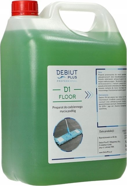 Debiut Plus Professional Debiut Plus Professional D1 Floor - Preparat do codziennego mycia podłóg - 5 l