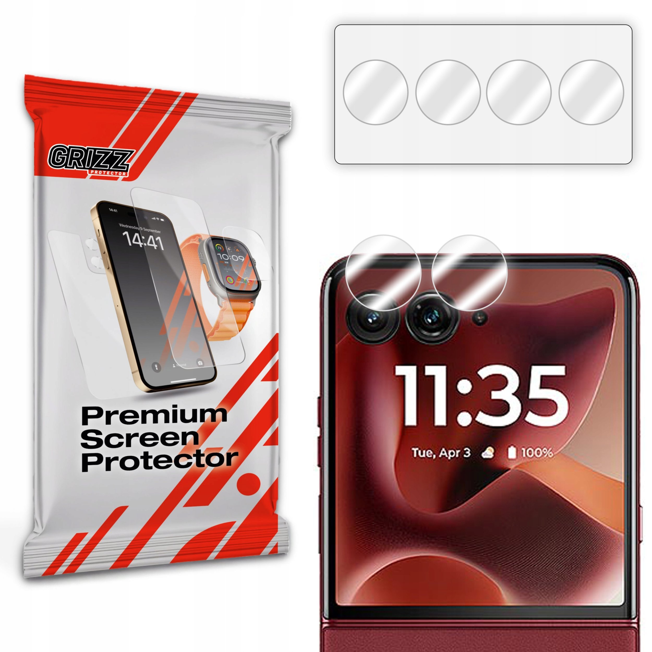 Szkło na aparat GrizzGlass HybridGlass Camera do Motorola Razr 60 Ultra