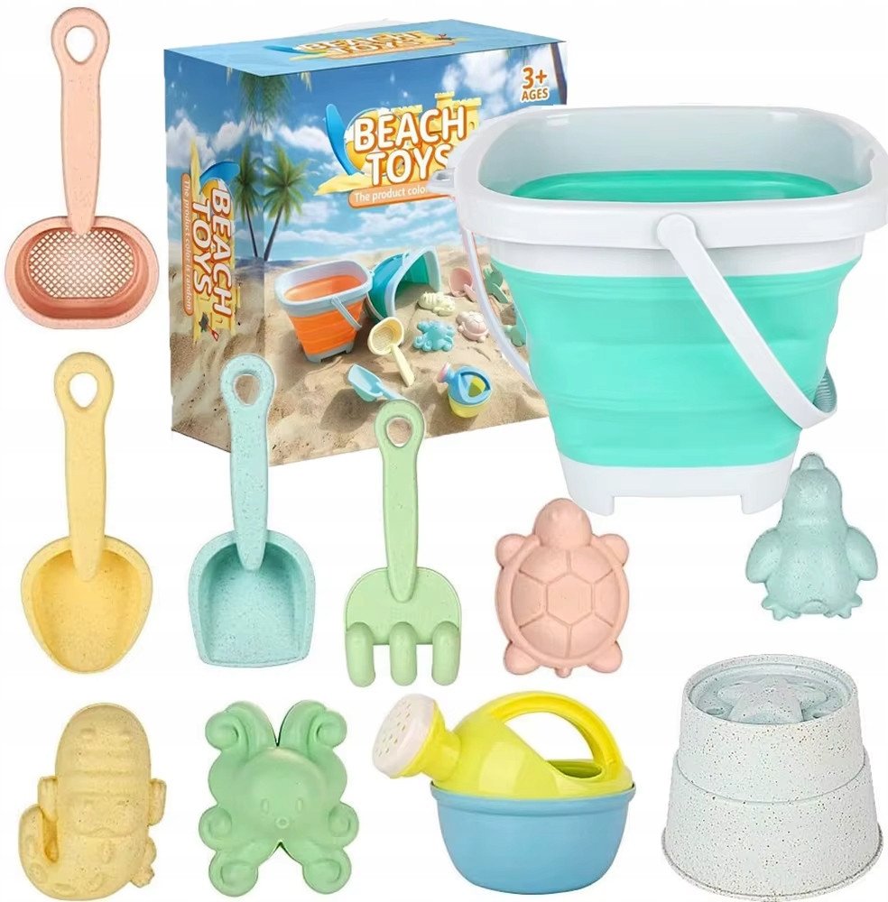 Zestaw zabawek plażowych 11 szt. Idealne do aktywności na świeżym powietrzu