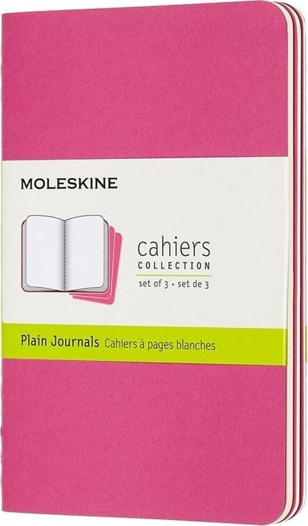 Moleskine Zestaw 3 zeszytów Cahier Journals linie różowy