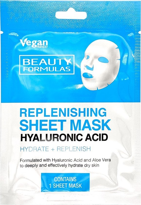 BEAUTY FORMULAS_Maseczka w płachcie z kwasem hialurnowym 1szt.