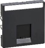 Schneider Płytka centralna pojedyncza gniazda komputerowego Merten System M RJ45 antracyt (MTN465814)