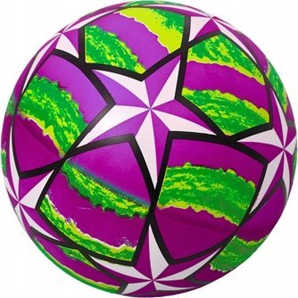 LeanToys Piłka Gumowa Jaskrawa Gwiazdki Fioletowa 24 Cm