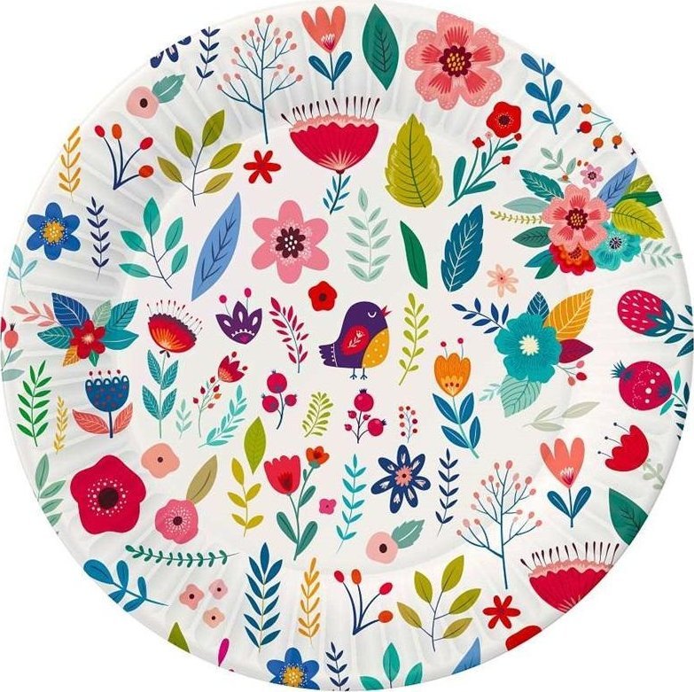 Talerzyki papierowe Summer Have fun 18cm 6szt