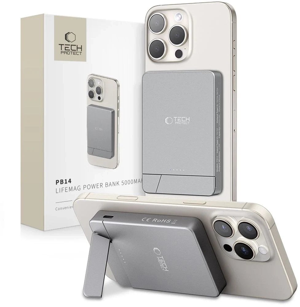 TECH-PROTECT PB14 LIFEMAG MAGSAFE POWER BANK 5000MAH SPACE GREY