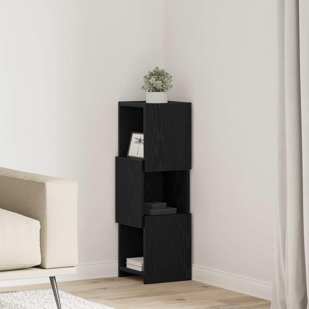 vidaXL Szafka narożna Biały 25,5x25x80cm Materiał z drewna pochodzenia