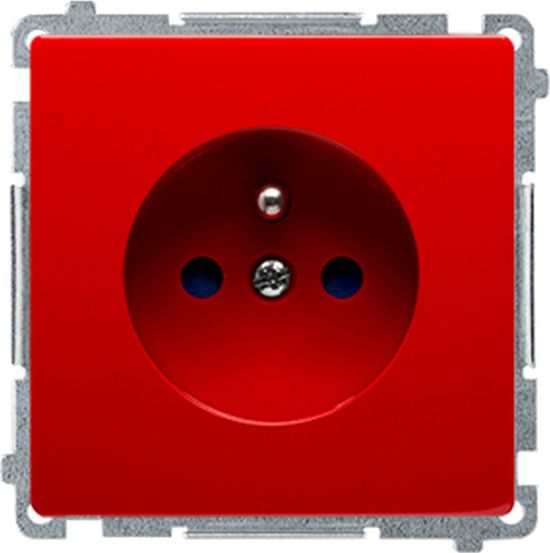 Kontakt-Simon Simon Basic Gniazdo pojedyncze z/u z przesłonami czerwone BMGZ1Z.01/22