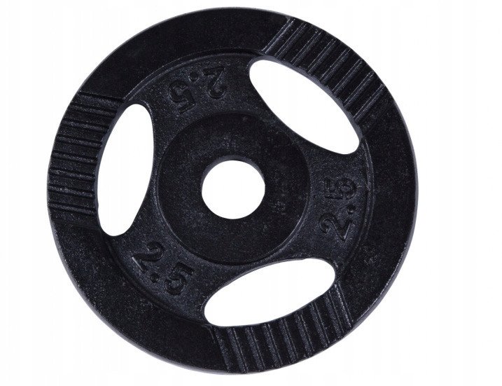 Obciążenie żeliwne uchwyty czarne 2,5 kg 30 mm