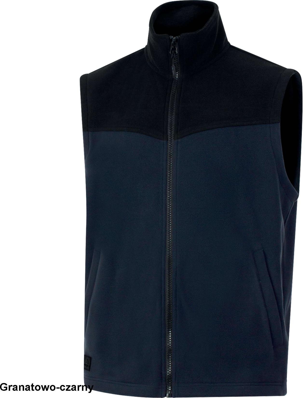 GILLI - CIEPŁA POLAROWA KAMIZELKA POLIESTER 280 g/m2 - Ciemnoszary-czarny S