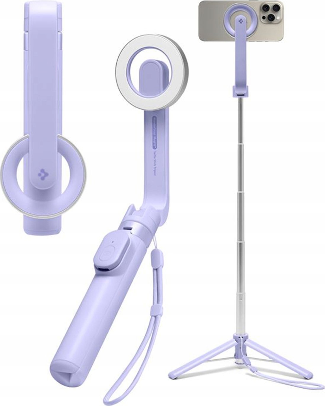 Selfie stick Spigen Spigen MagSafe Tripod Selfie Stick, lavender