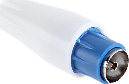 Gniazdo antenowe TV na kabel niebieskie